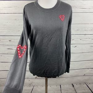 ModCloth L Women’s Sweater Candy Cane Elbows